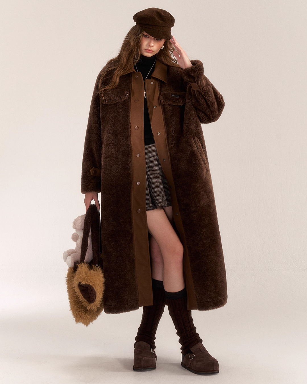 Denim Shearling Casual Coat  ASG0050