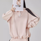 Pink Stand-Collar Sweatshirt / Loose Sweatpants FER0061