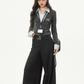 Silver Button Layered Top / Wide Pants WEO0006