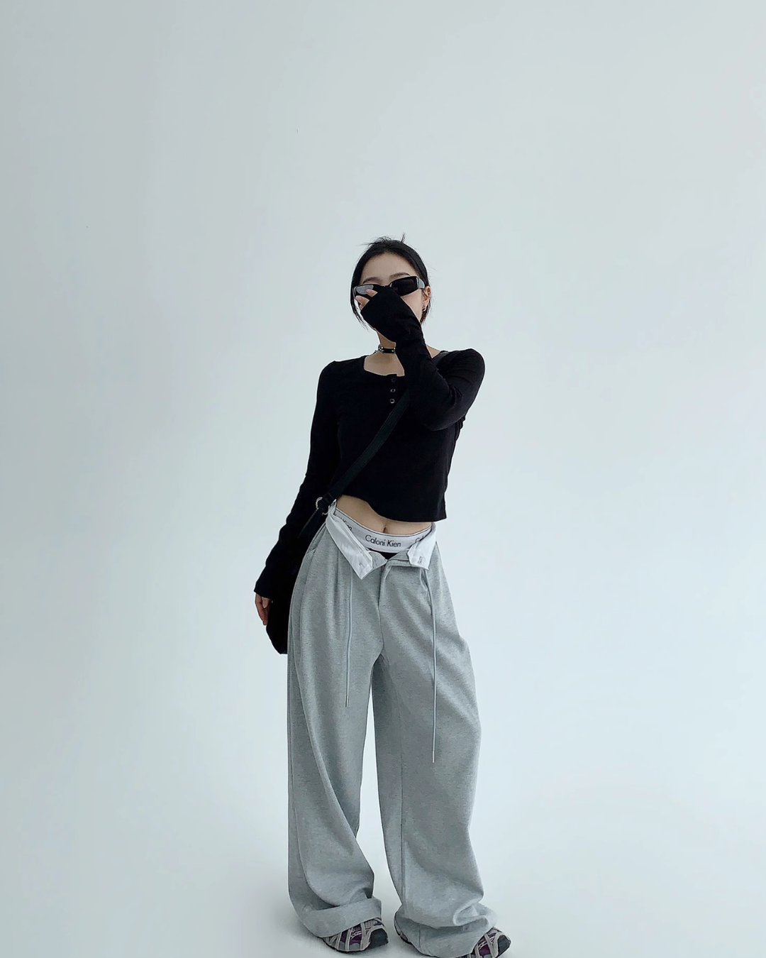 Waist Elastic Wide Pants YLS0452