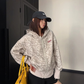 Leopard Print Zip Hoodie YLS1048