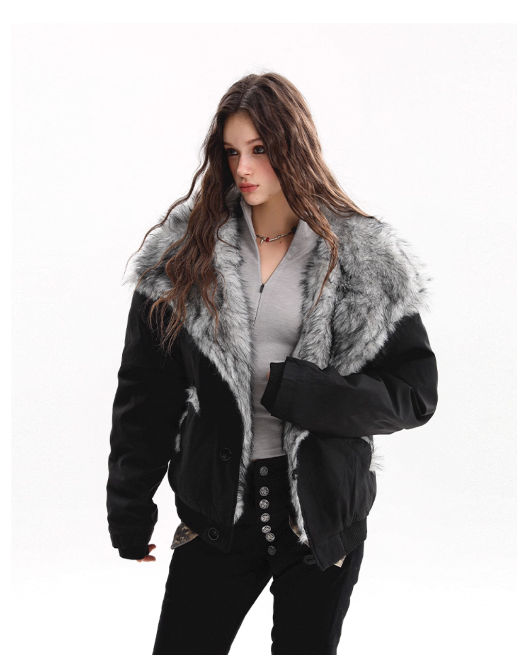 Big Collar Fleece Jacket BGS0040