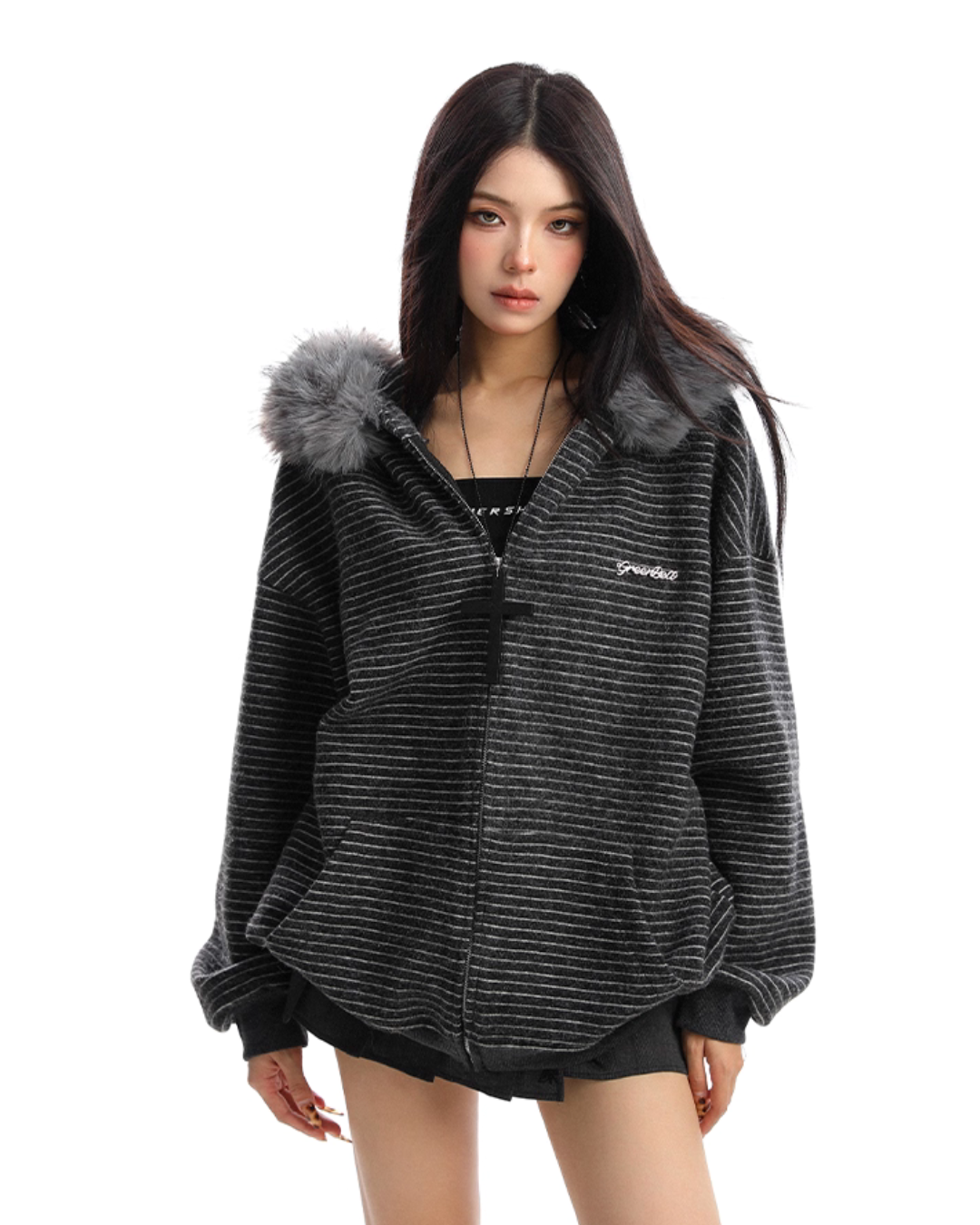 Fur Food Thin Striped Jacket BGS0019