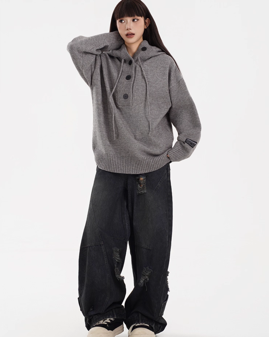 Hooded Knit Hoodie FEC0005