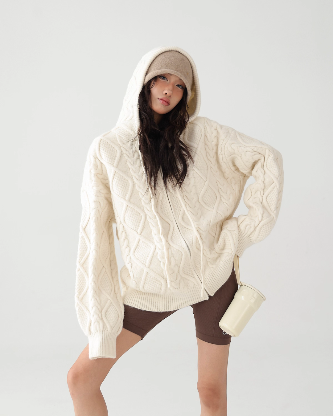 Cable Knit Hoodie ACS0280
