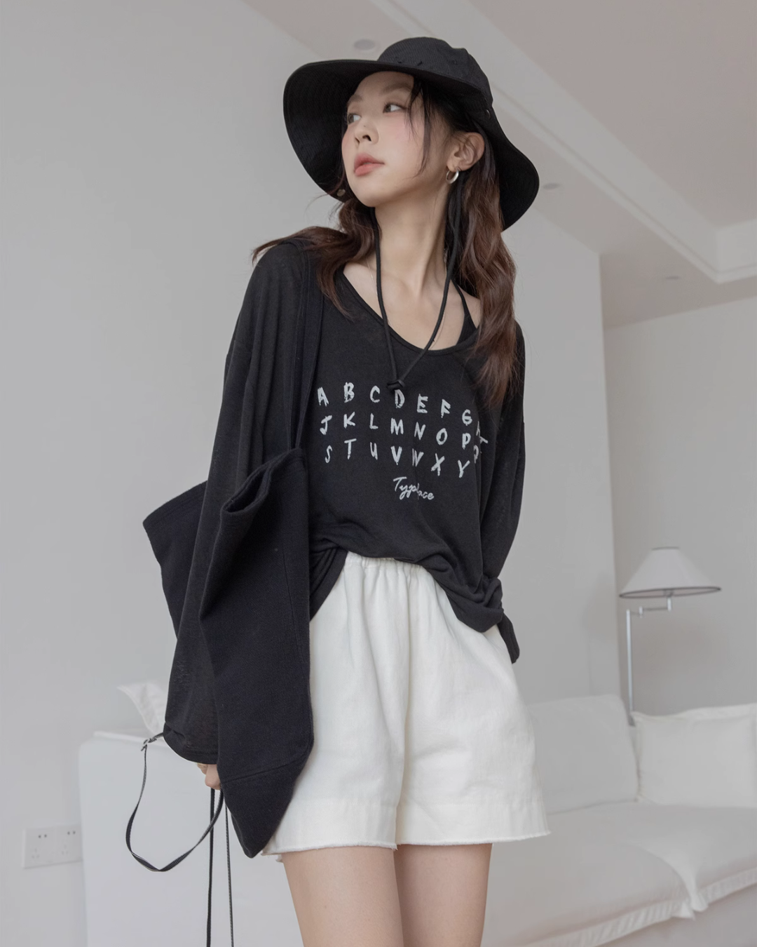 Round Neck Thin Long Sleeve Top VNS0014