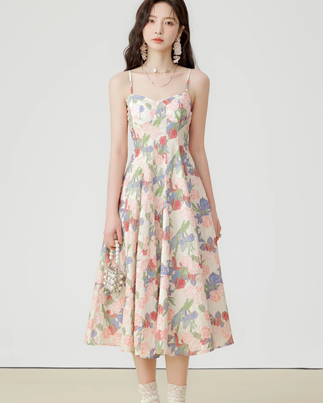 Flower Flare Cami Dress LSN0003