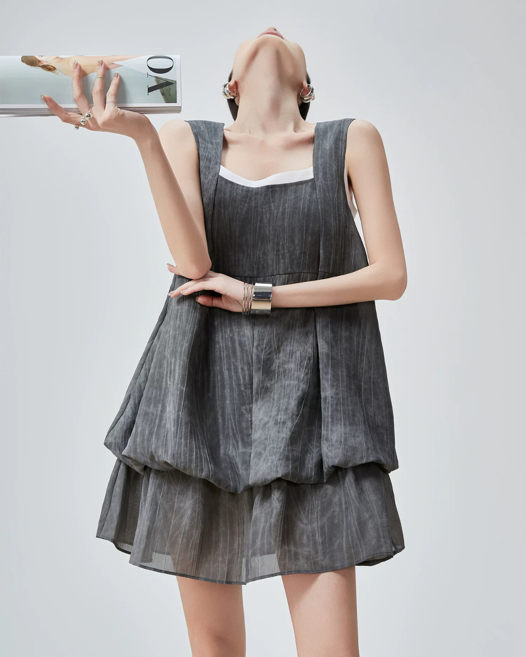 Square Balloon Mini Dress FER0252