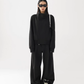 Stand Collar Cropped Jacket/Casual Wide Pants ACS0360