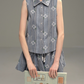 Flower Shirt Vest / Balloon Mini Pants USY0008