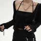 Layered Style Strap Ruffled Cardigan SRS0002