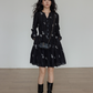 V-Neck Autumn Embroidered Dress VAS0150