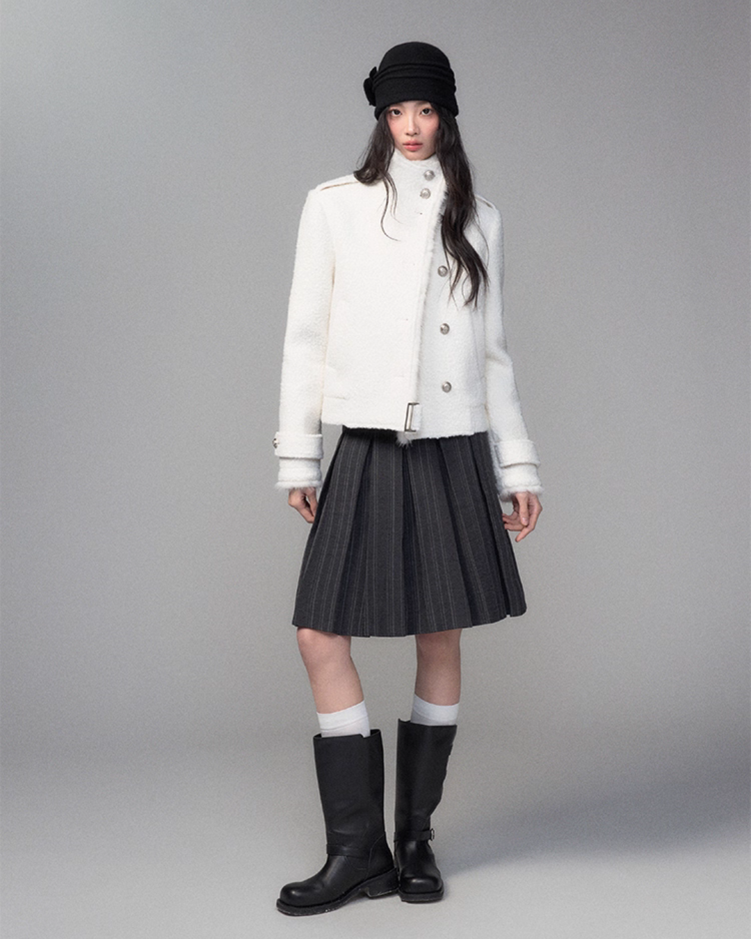 Stand Collar Wool Coat TRK0007