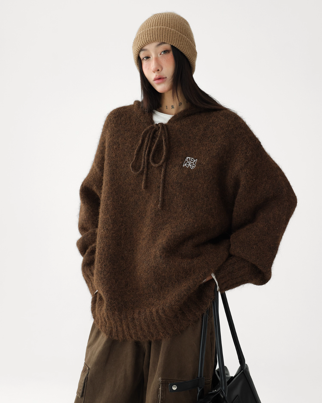 Wool Knit Hoodie Pullover ACS0317