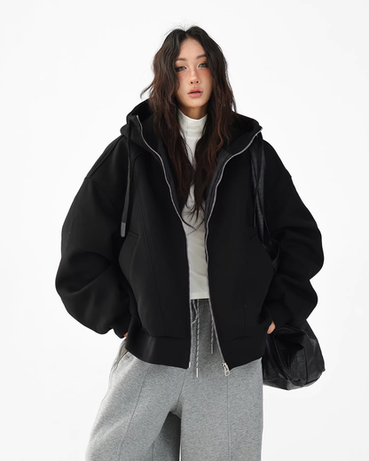Stand Collar Hoodie Zip Jacket ACS0358
