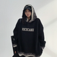 Loose Monotone Knit Hoodie YLS0675