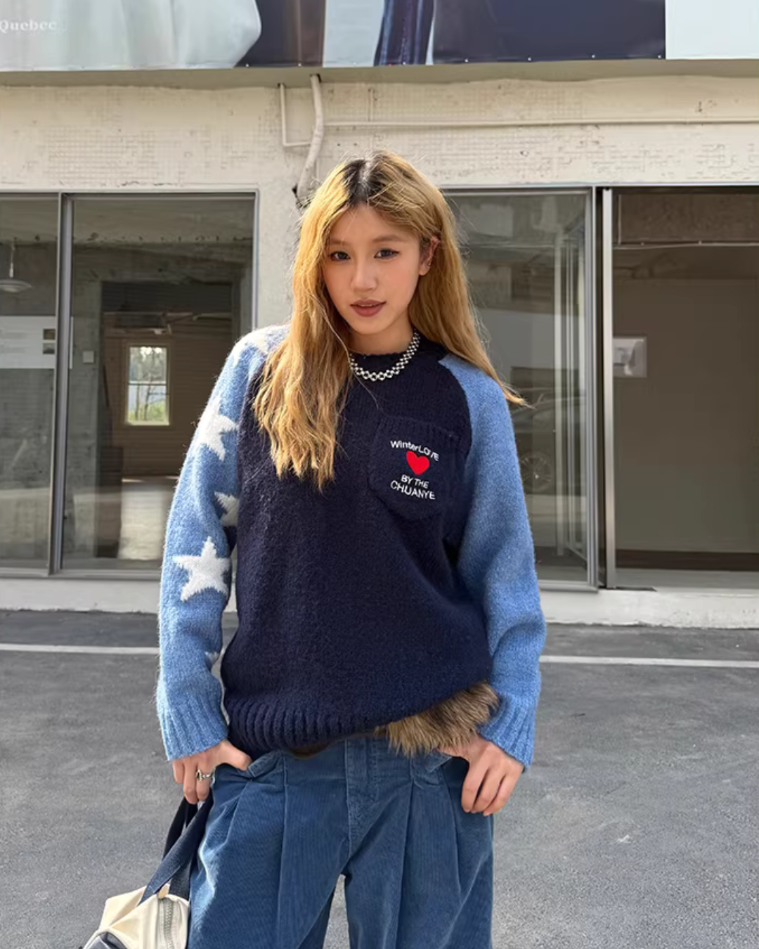 Pullover Raglan Sweater Knit CYE0091