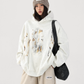 Lace Burnout Embroidered Hoodie ACS0342