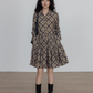 Retro Paid Flare Dress VAS0158