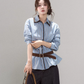 Blue Stripes Long-Sleeve Shirt WDB0015