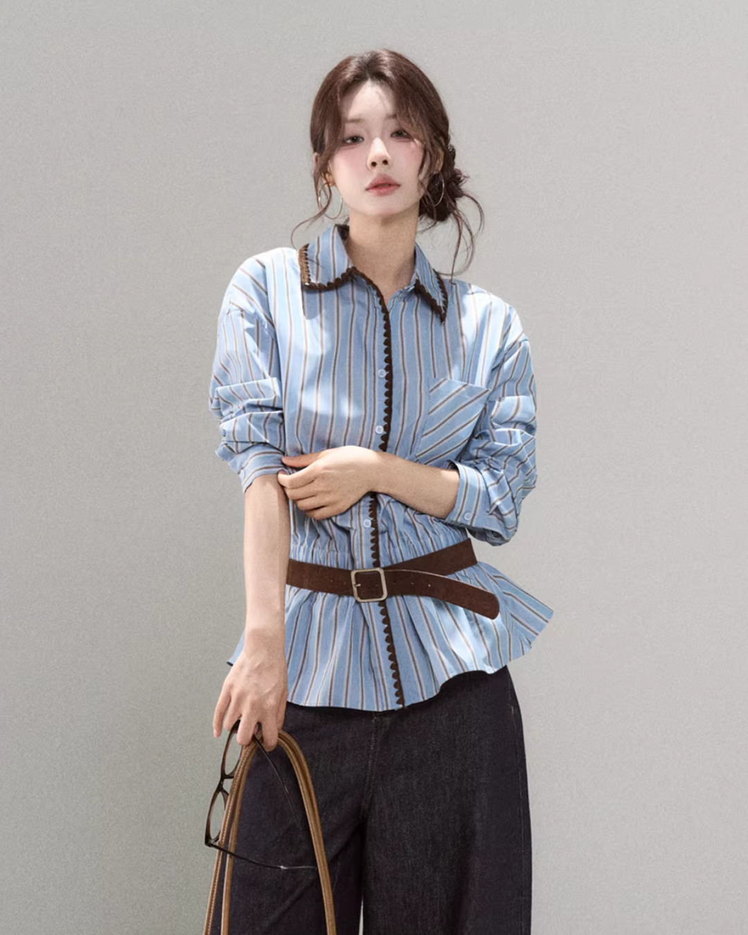 Blue Stripes Long-Sleeve Shirt WDB0015