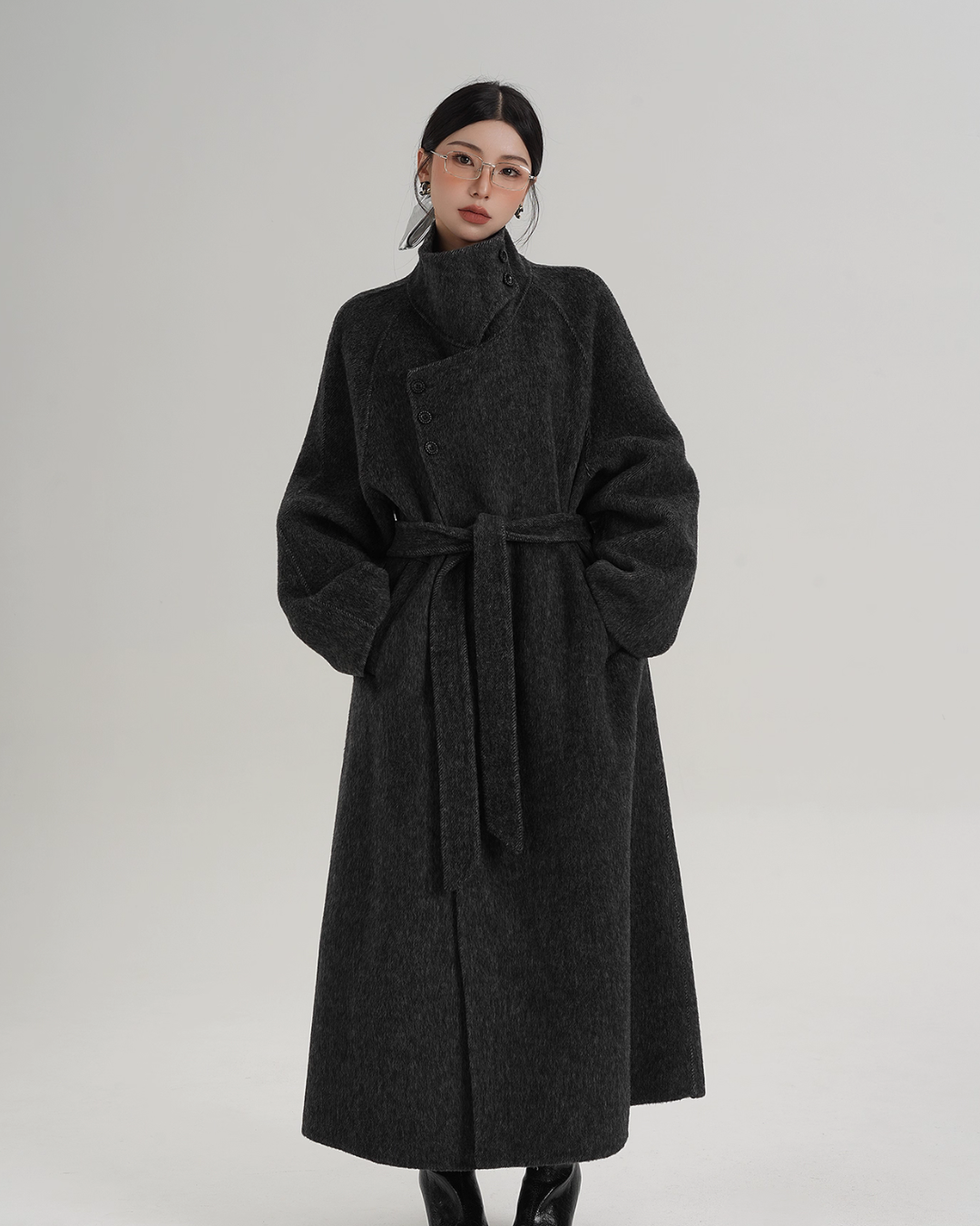 Stand Collar Long Coat SRS0368