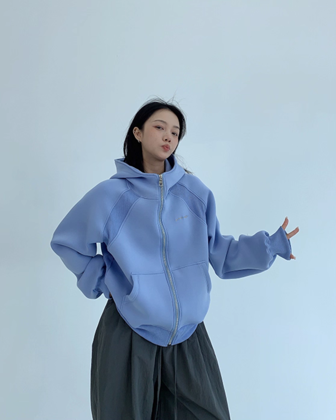 Big Hood Zip Hoodie YLS0938