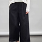 V-Neck Linen Sleeveless / Straight Linen Wide Pants TEO0012