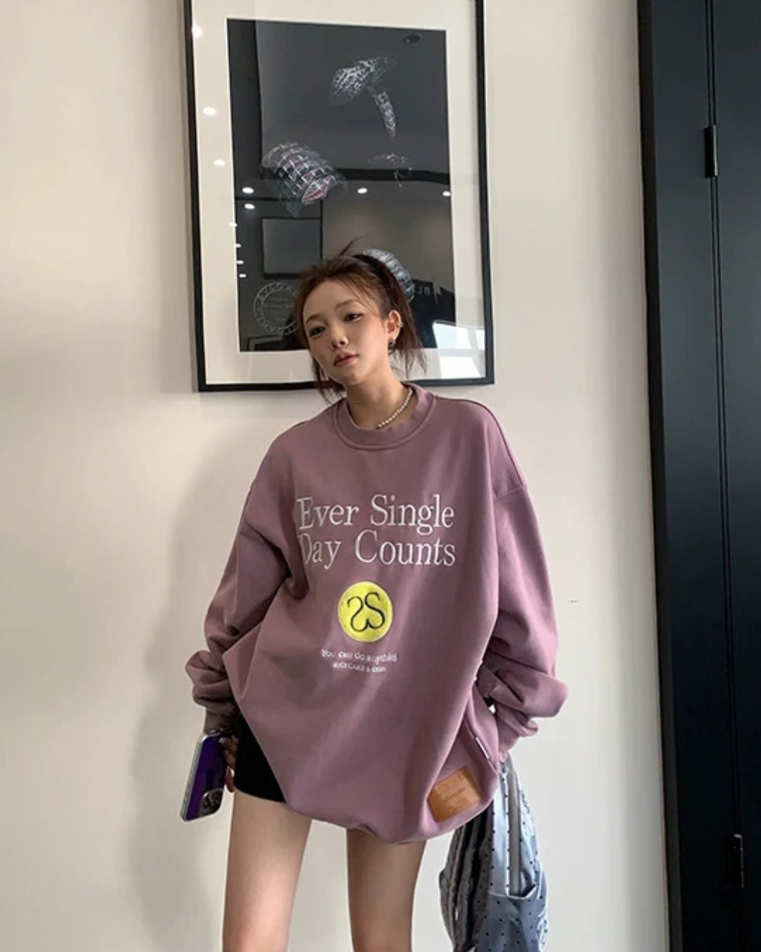 Letter Embroidered Pullover YLS1055