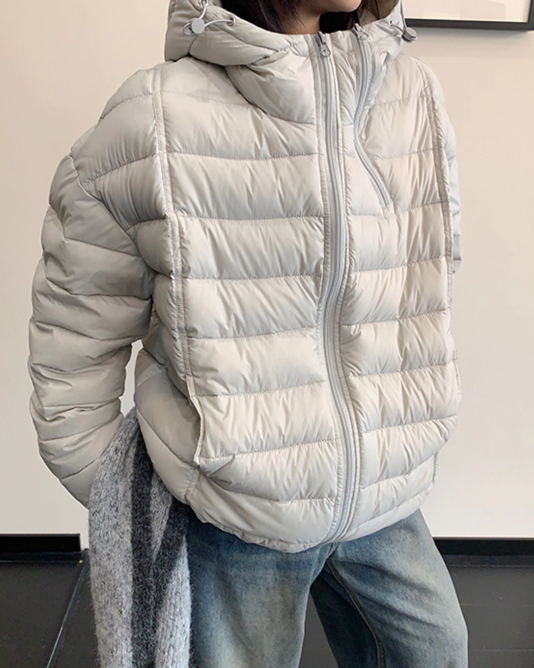 Mid-Length Down Hood Jacket YLS1010