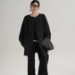 Hood Scarf Mid Length Wool Coat SRS0358