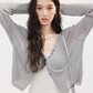 V-neck summer knit cardigan CHS0004