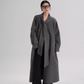 Tie Collar Long Coat SRS0384