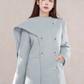 Scarf Collar Double Breasted Wool Coat WDB0003