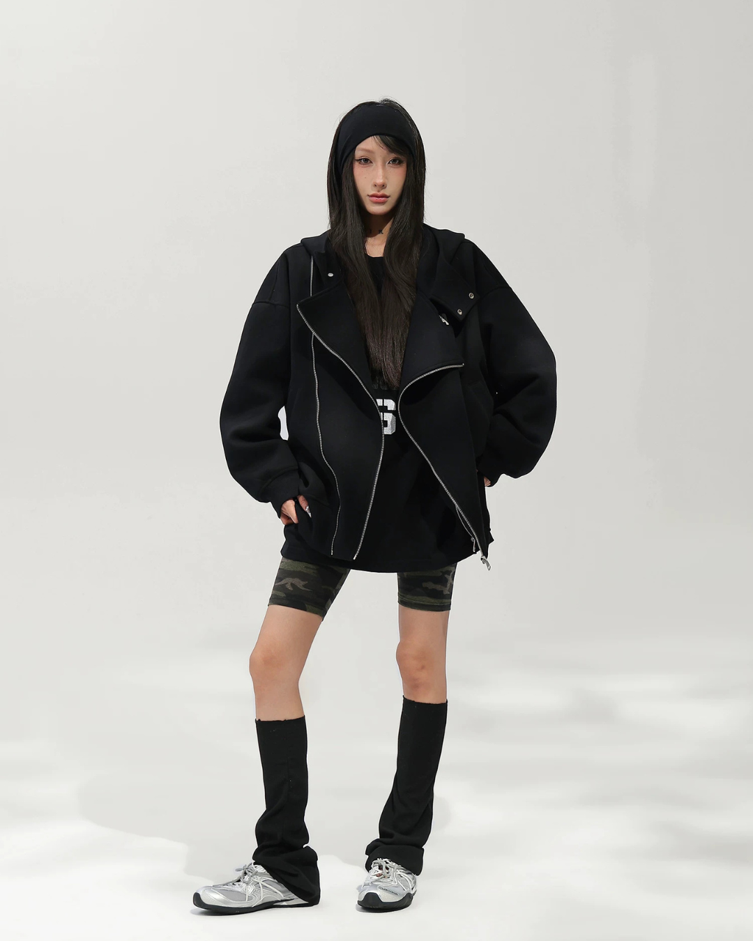 Oversized Sweat Zip Hoodie ACS0378