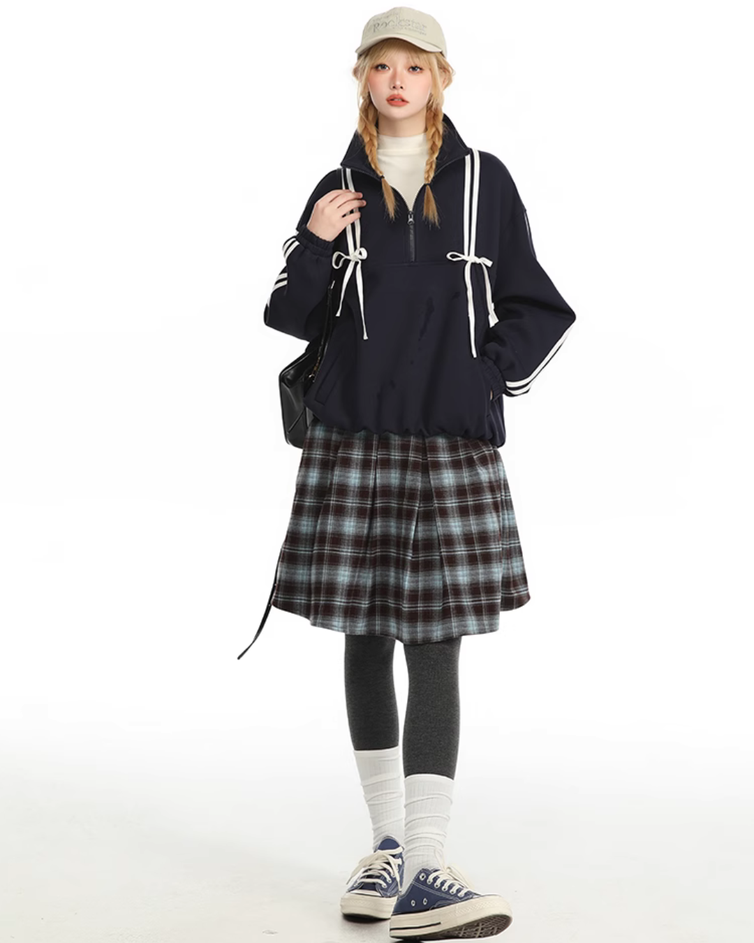 Ribbon Girly Track Jacket / Paid Skirt CYN0124