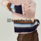 Pastel Striped Pullover Crewneck Knit LLA0391