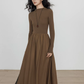 Mock Neck Top Docking Flare Skirt VAS0183