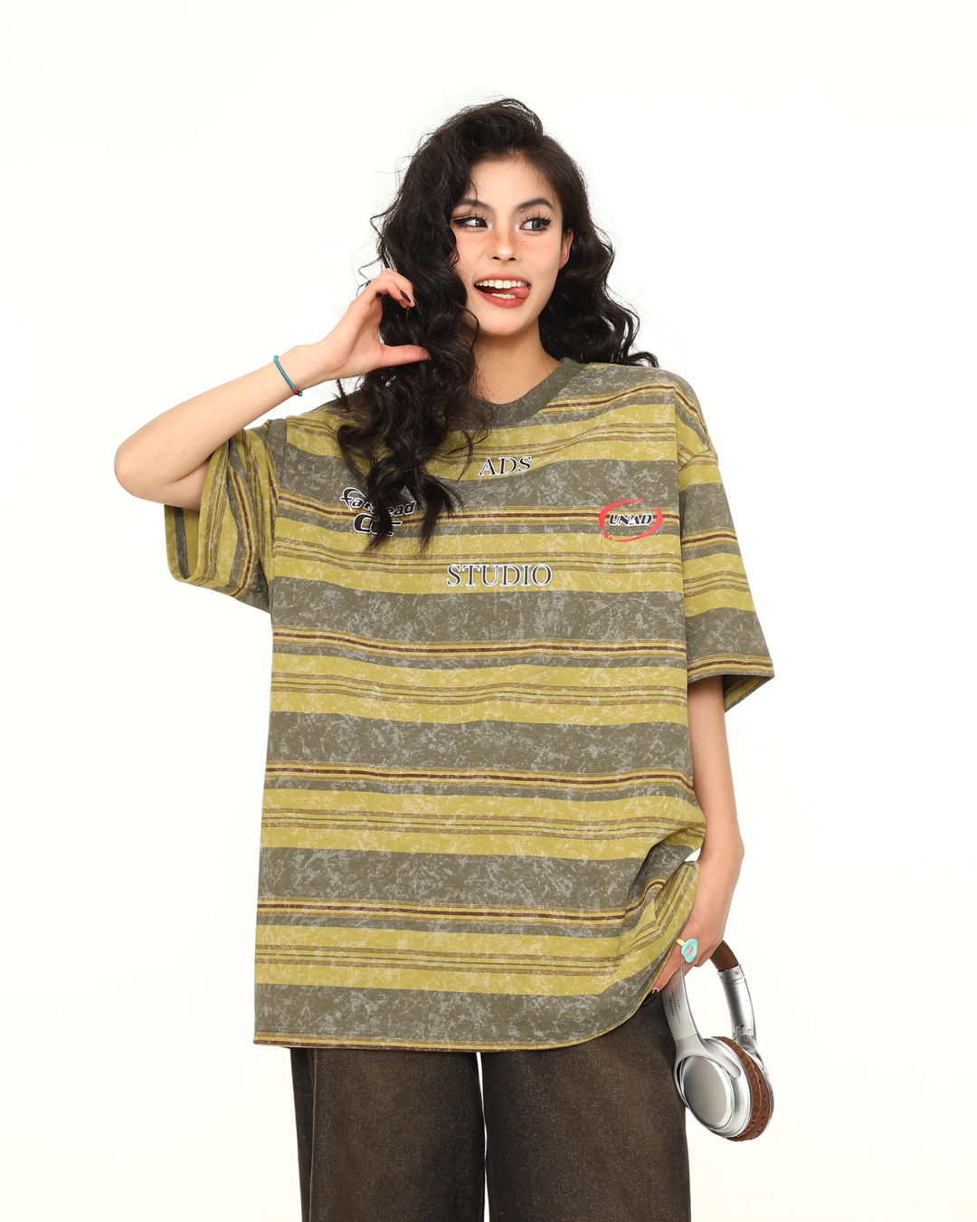 Multi Border Big T-Shirt WDZ0002