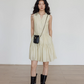 Key Neck Chiffon Sleeveless Dress VAS0118