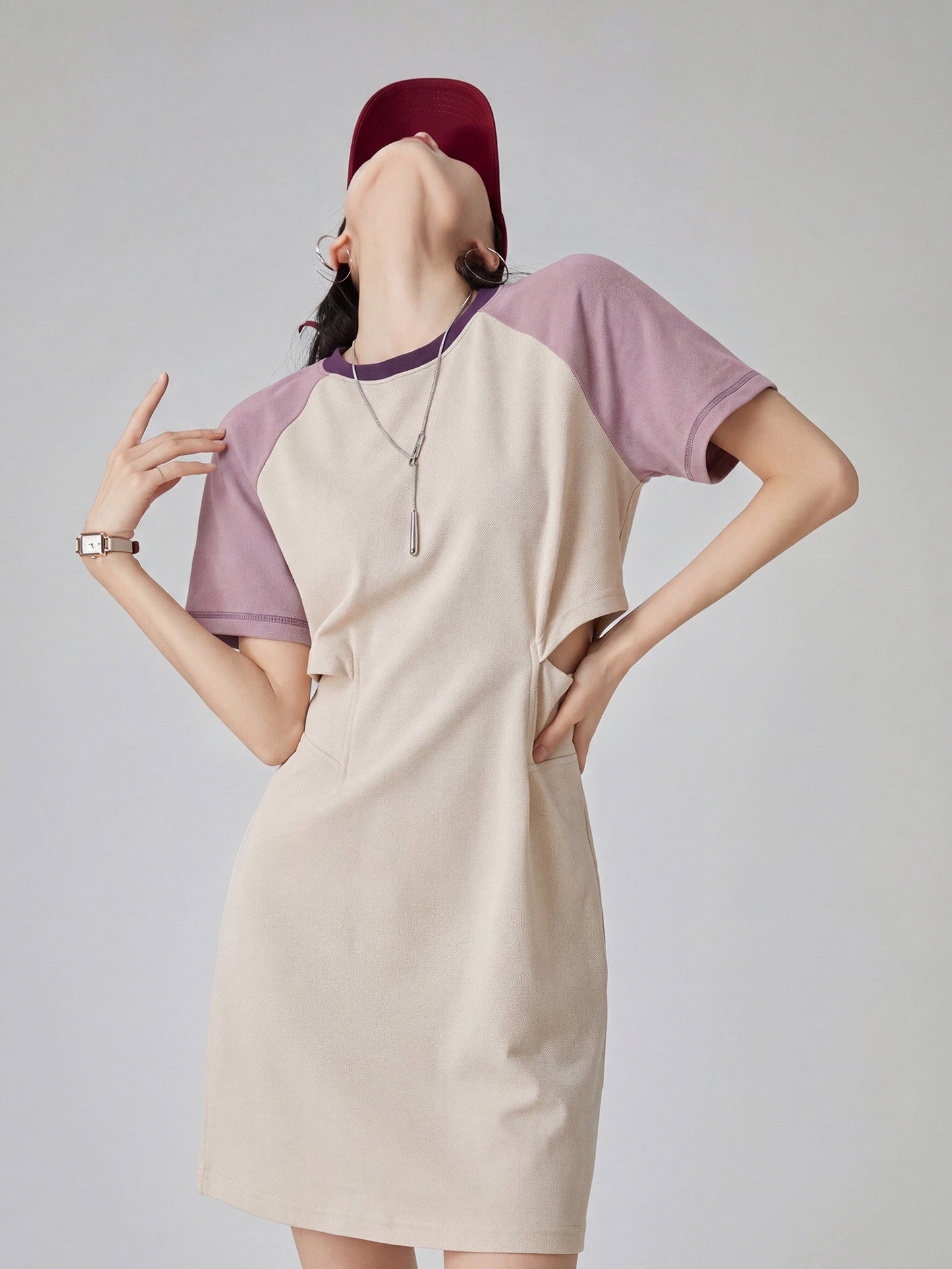 Waist Cut-Out T-Shirt Dress FER0267