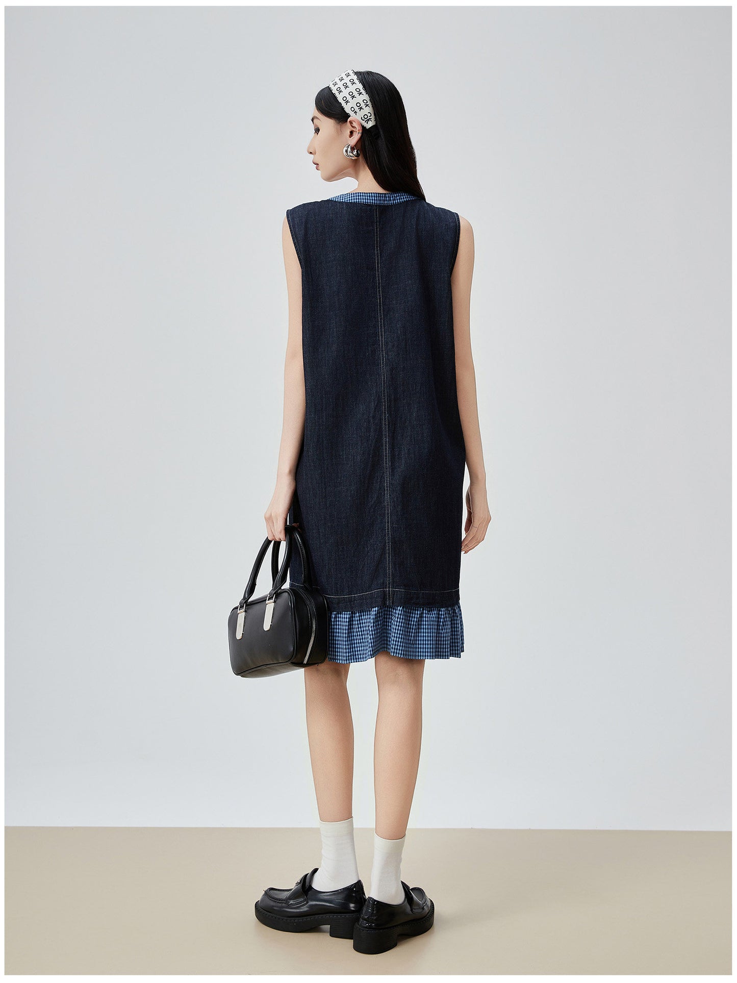 Gingham Check Sleeveless Mini Dress FER0280