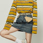 Polo Neck Yellow Striped Shirt LLA0264