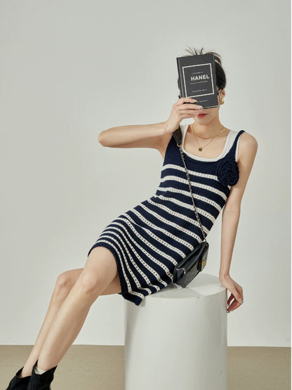 Border Knit Cami Dress LLA0053