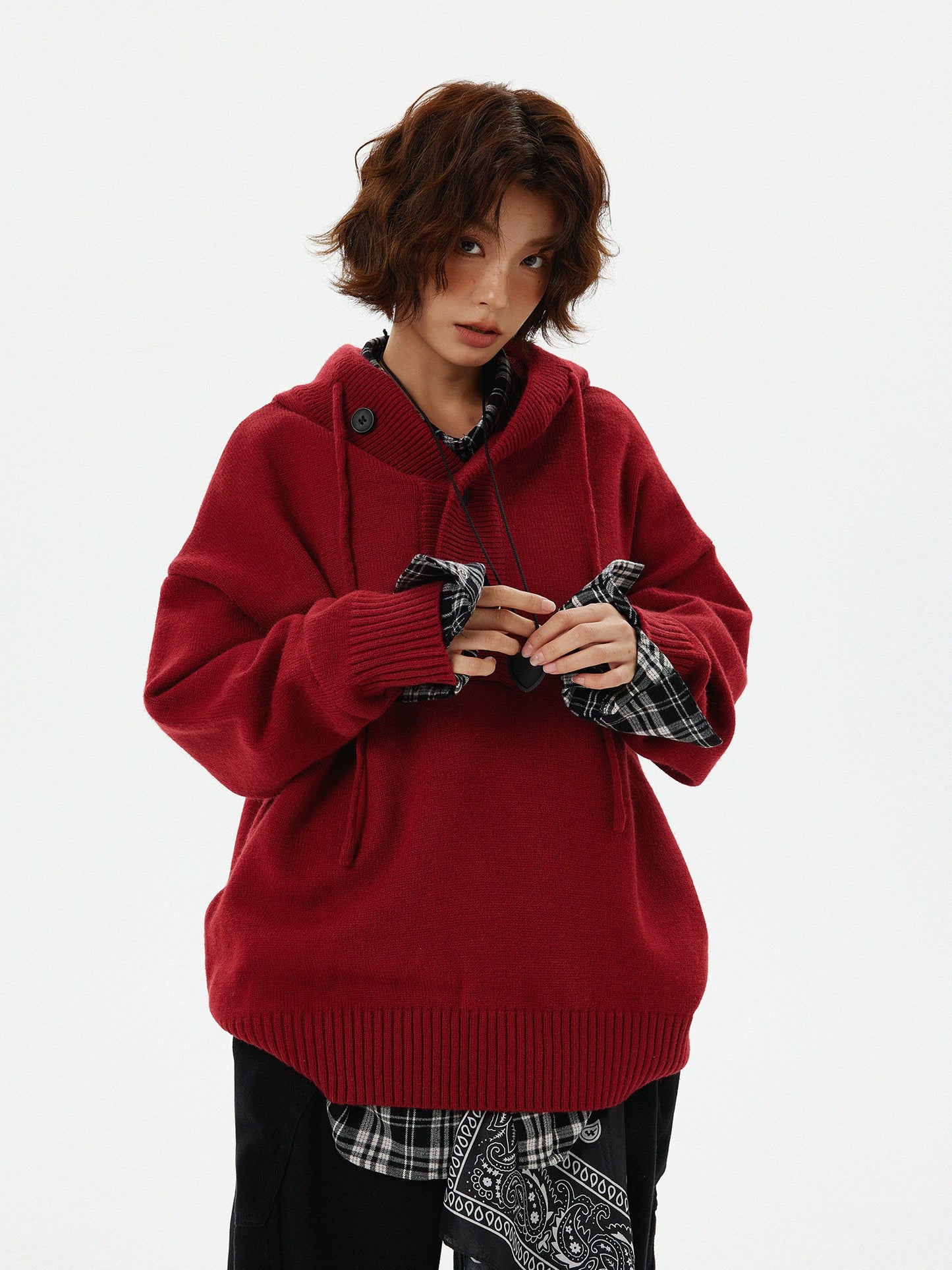 Half Button Knit Tops HGX0036