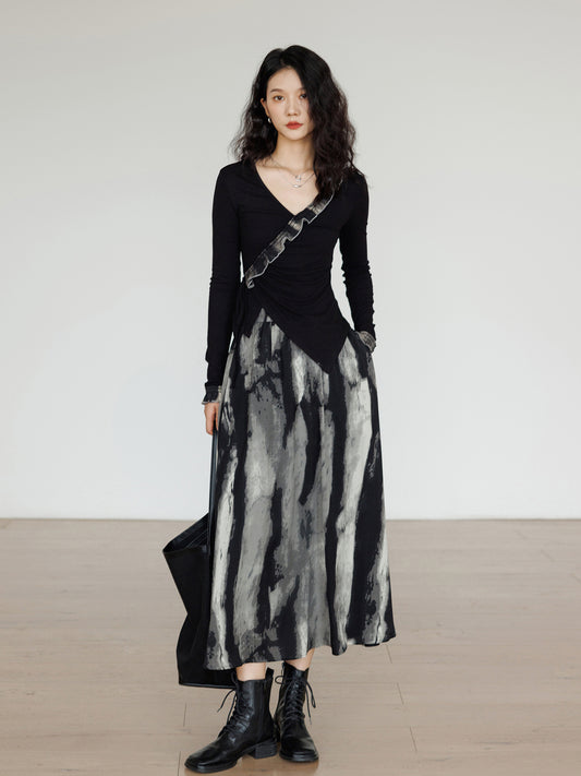 V-Neck Slim Mode Dress VAS0012