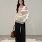 Lace Off Shoulder Knit Tops WDB0020