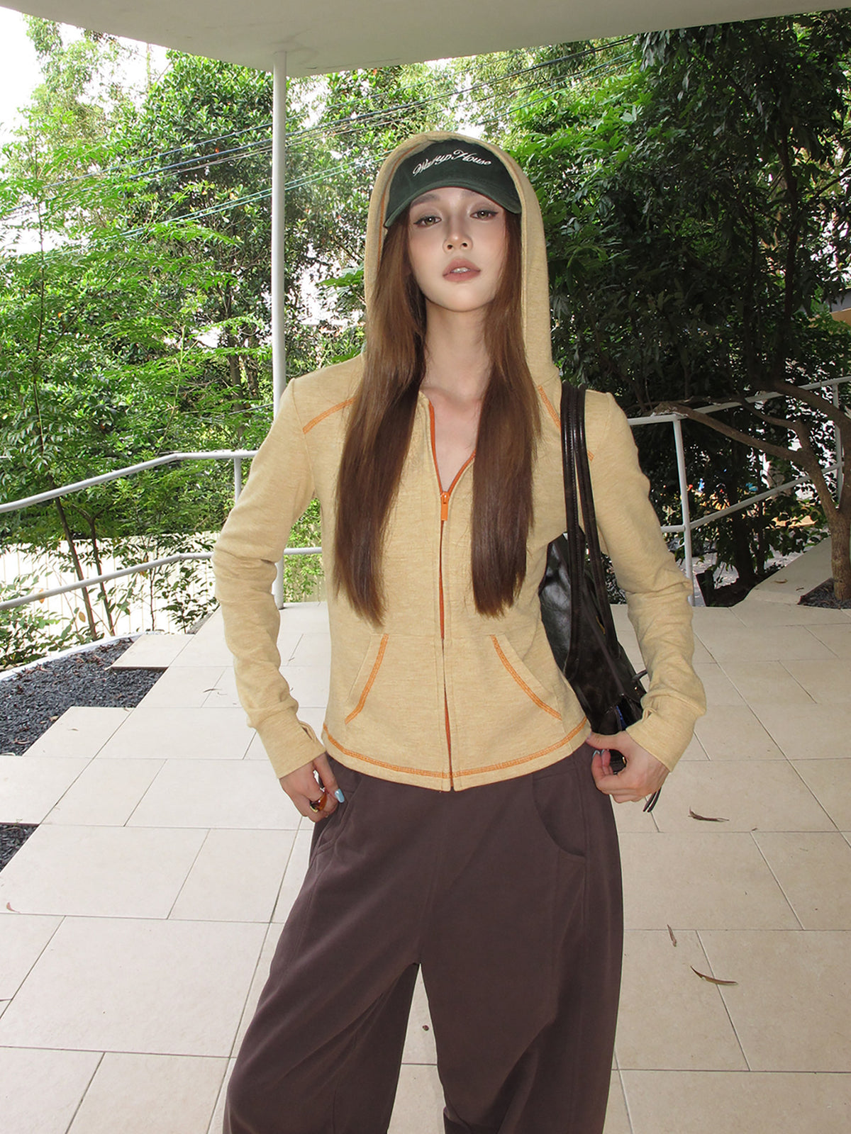 Rib Zip-Up Slim Hoodie WWP0014