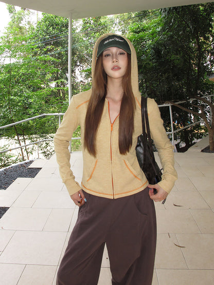 Rib Zip-Up Slim Hoodie WWP0014