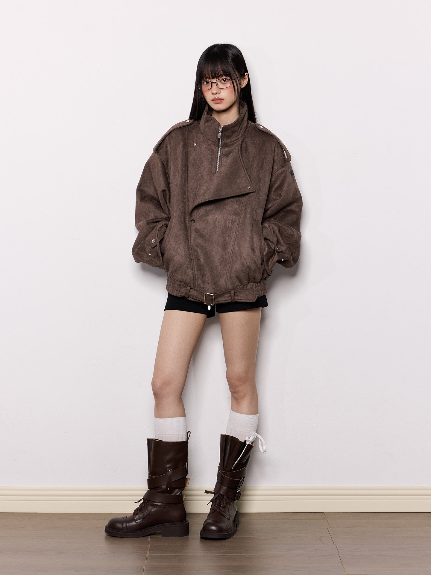 Faux Suede Jacket EZK0101